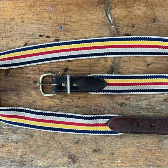 Vintage Elastic Striped Belt - Picture 2 of 6
